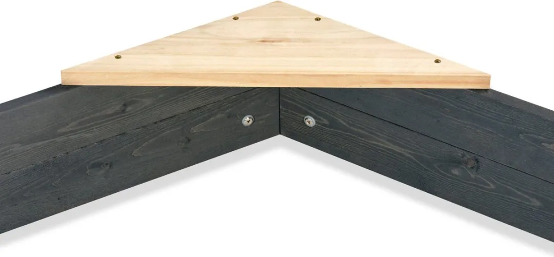 EXIT Aksent Houten Zandbak Zeshoek 160x140cm - Grijs