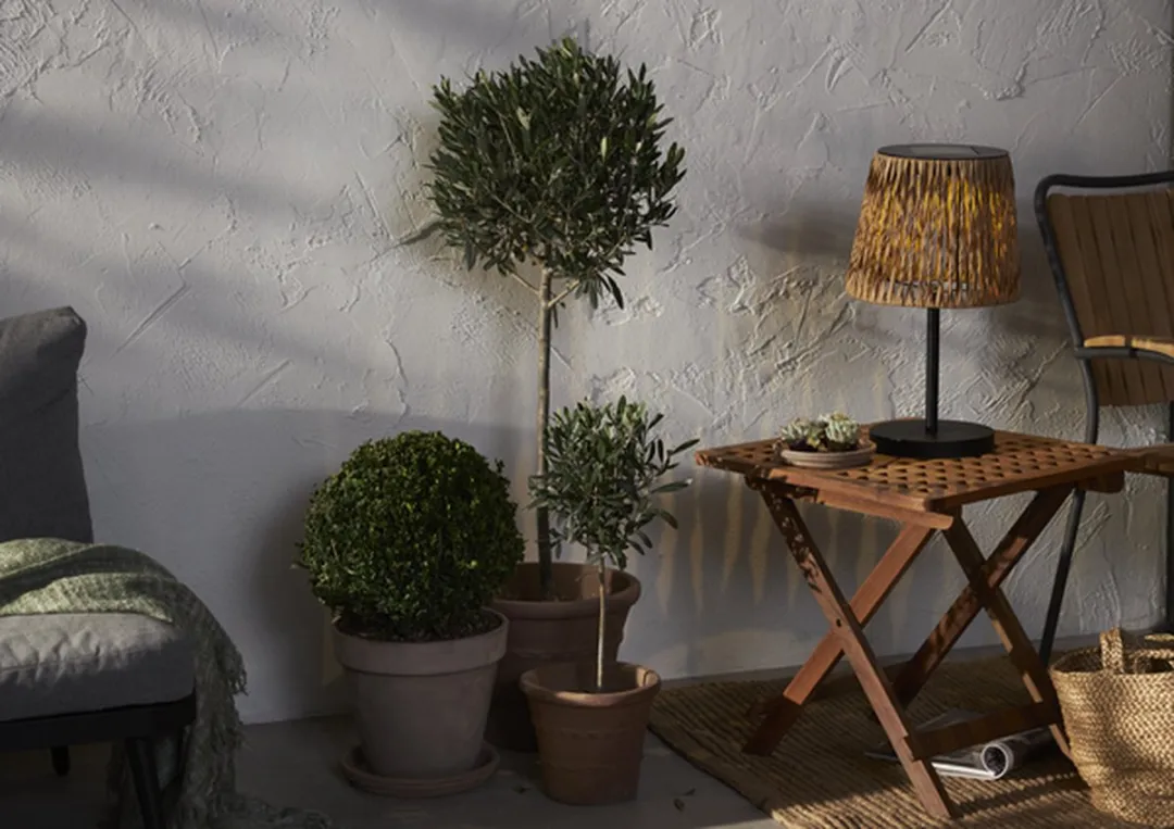 Star Trading Cesta Solarlamp - 48cm - Bruin - Warm wit