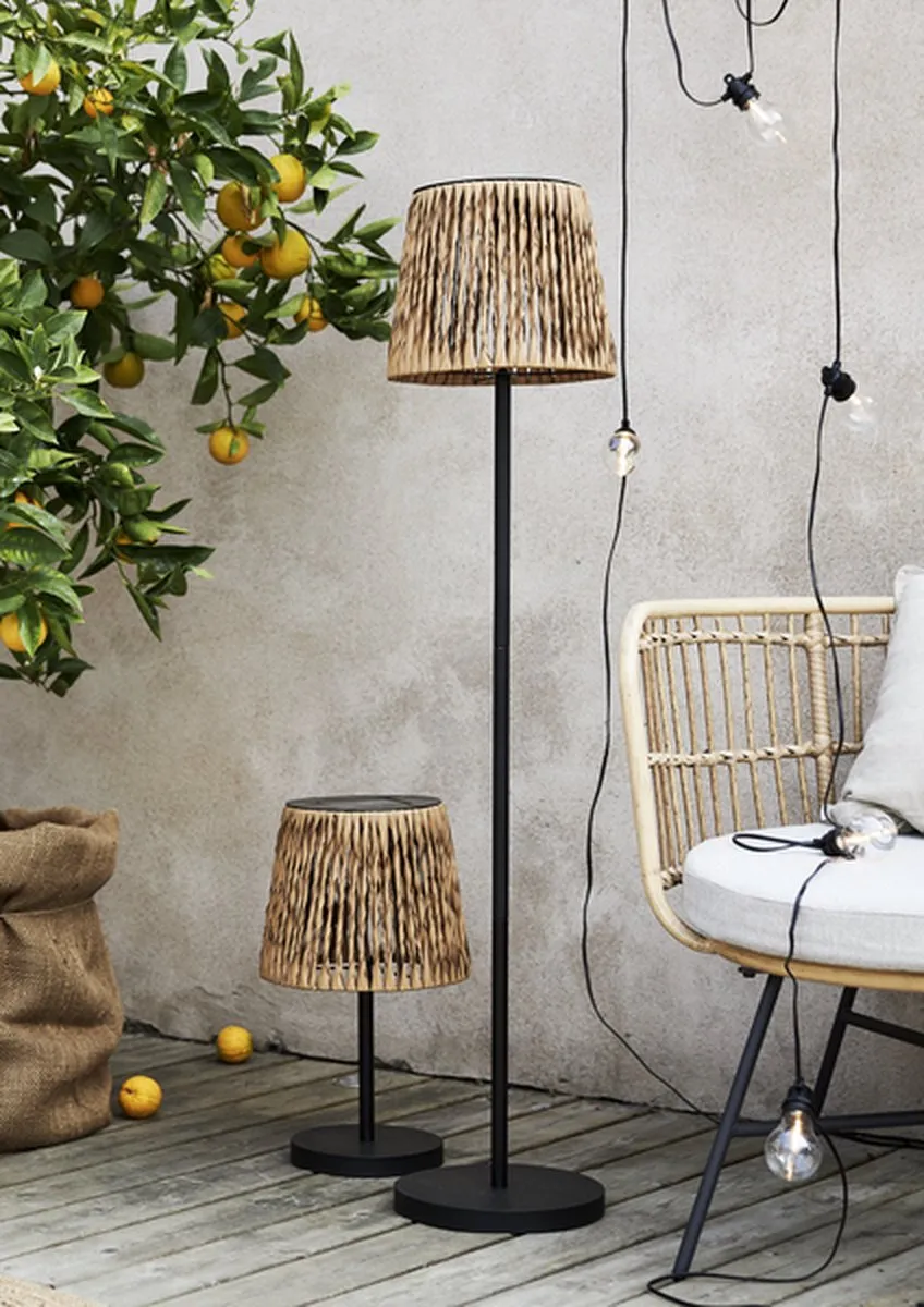 Star Trading Cesta Solarlamp - 48cm - Bruin - Warm wit