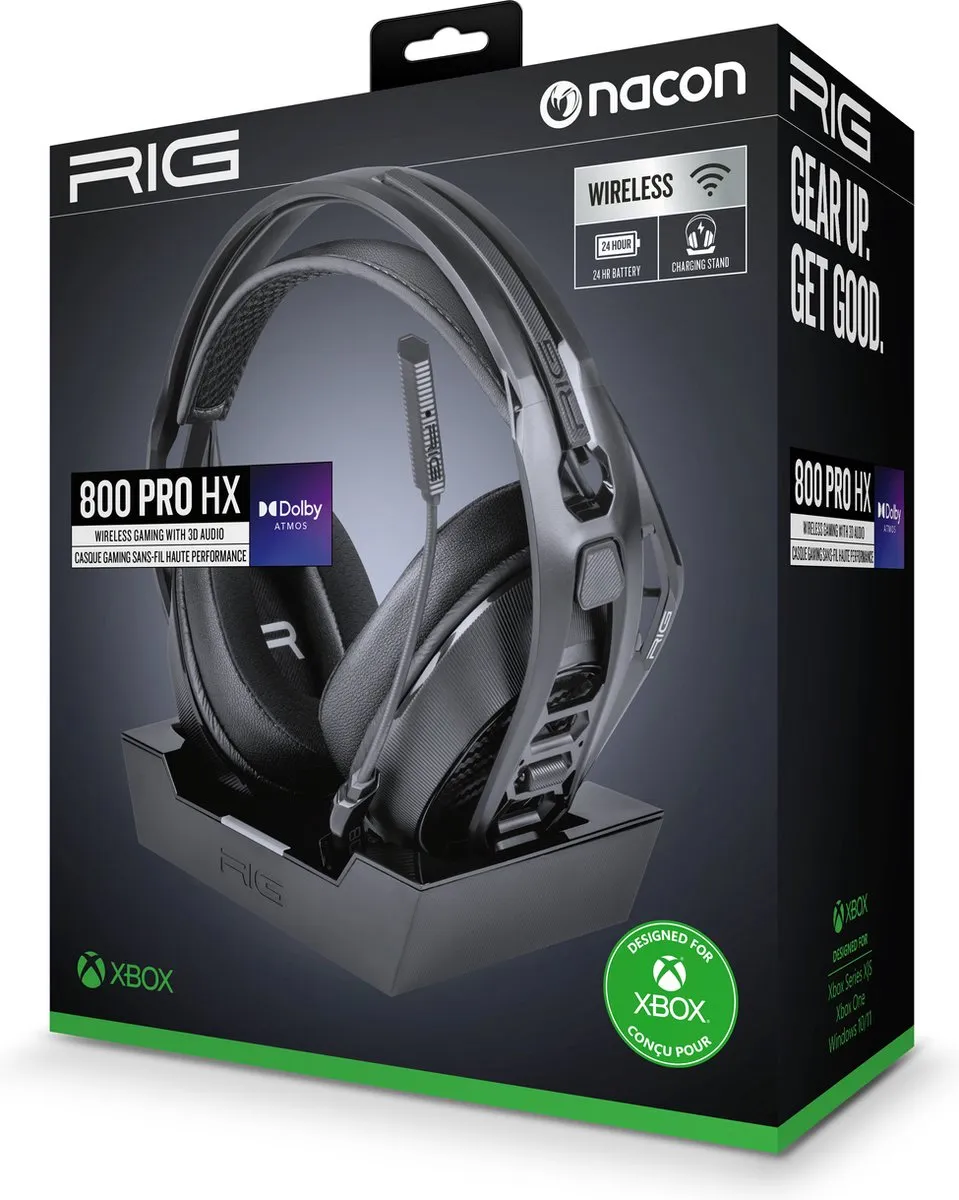 Nacon RIG 800 Pro HX Draadloze Gaming Headset Xbox - Zwart