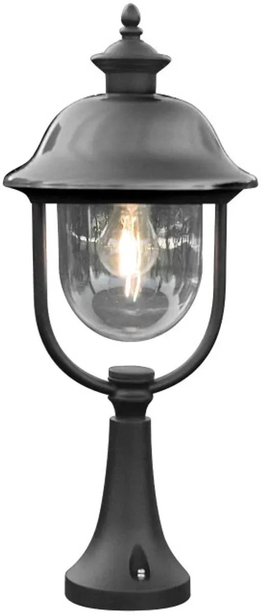 Konstsmide Parma Wandlamp 7241 - 75W - Ø24cm - Matzwart/RVS