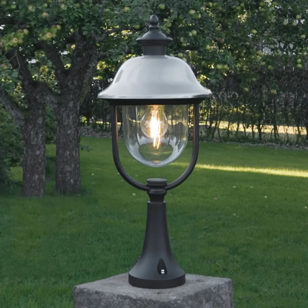 Konstsmide Parma Wandlamp 7241 - 75W - Ø24cm - Matzwart/RVS