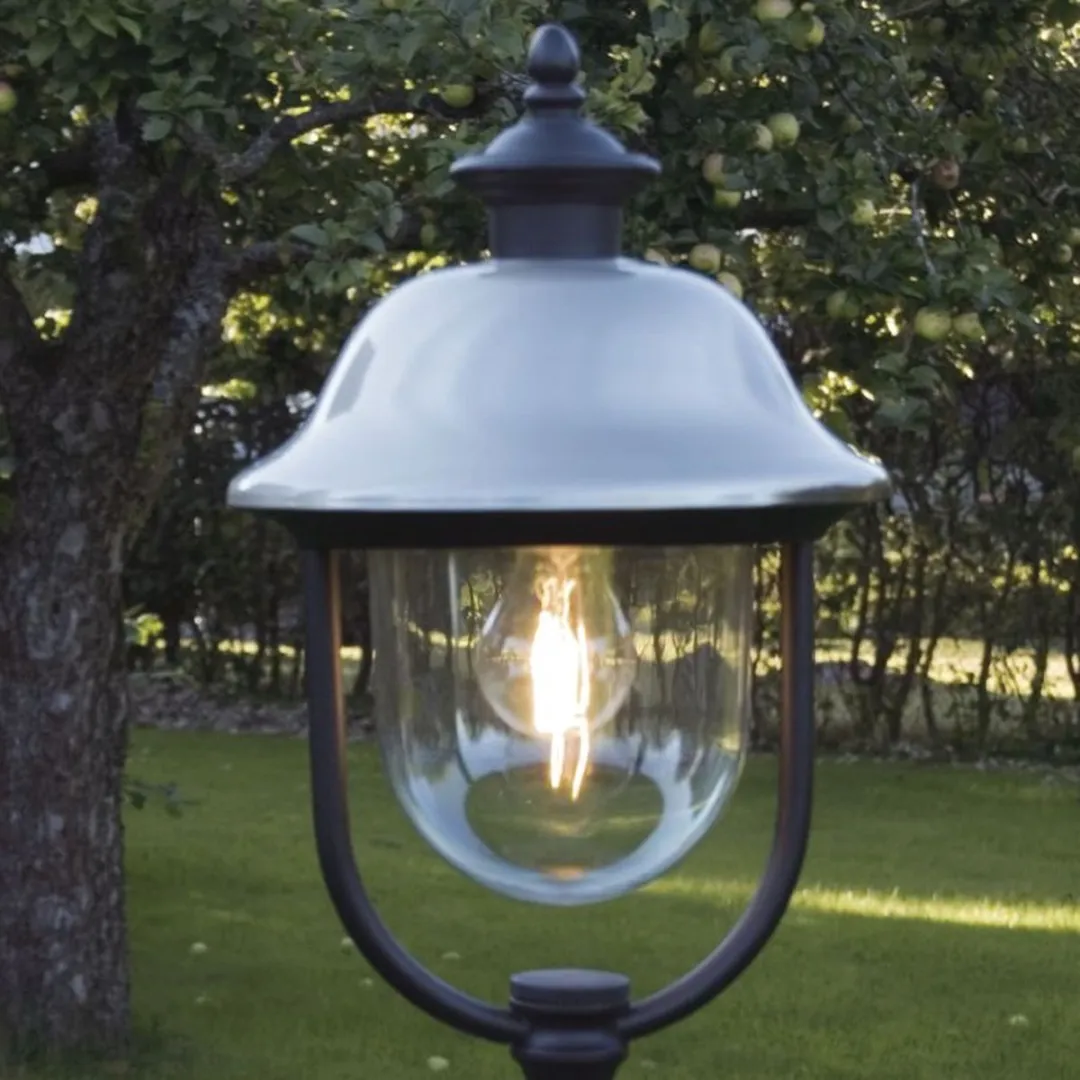 Konstsmide Parma Wandlamp 7241 - 75W - Ø24cm - Matzwart/RVS