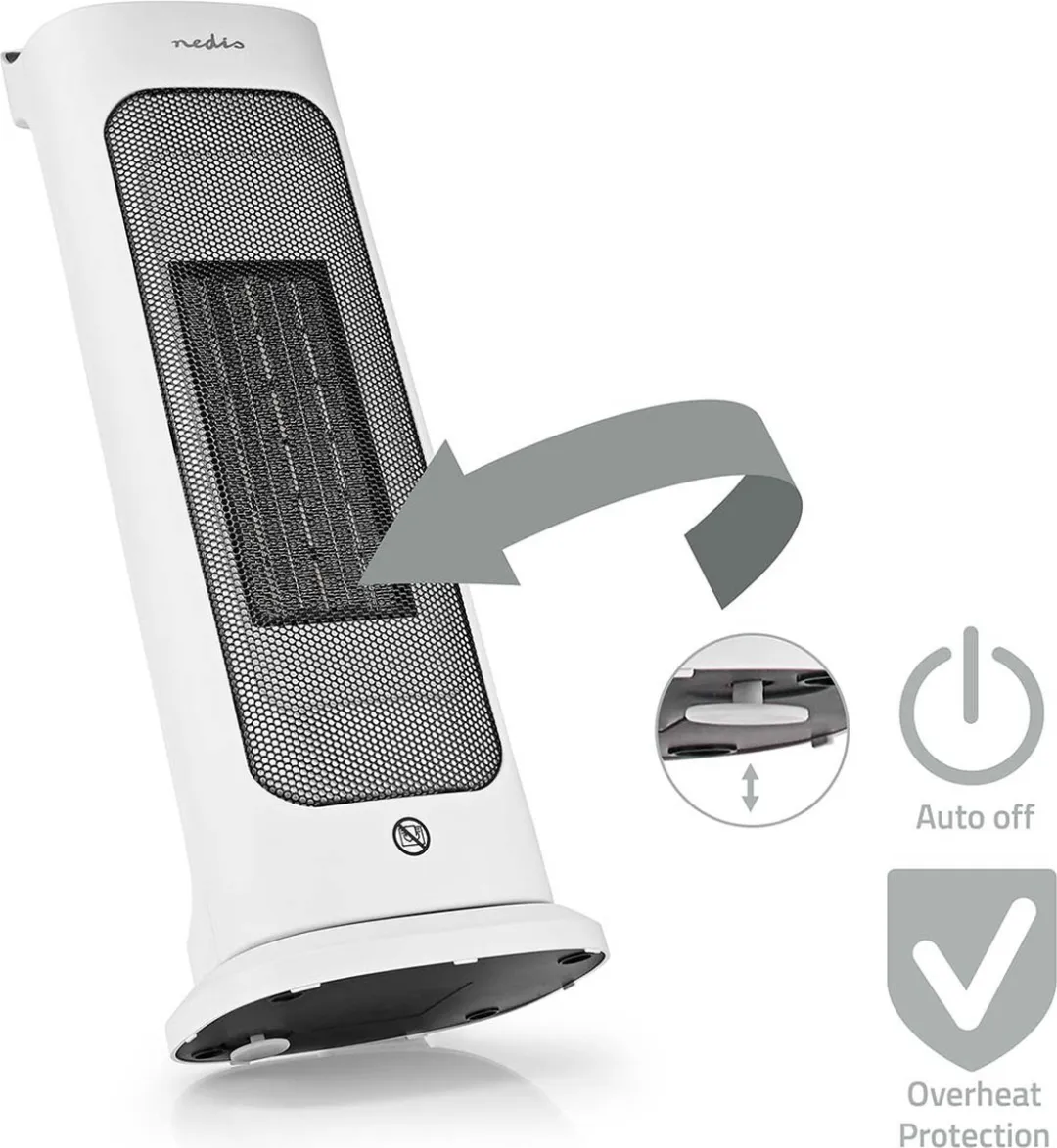 Nedis HTFA20WT Keramische Ventilatorkachel 2000W - Wit