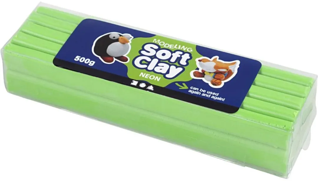Creativ Company Soft Clay 500g - Neon Groen