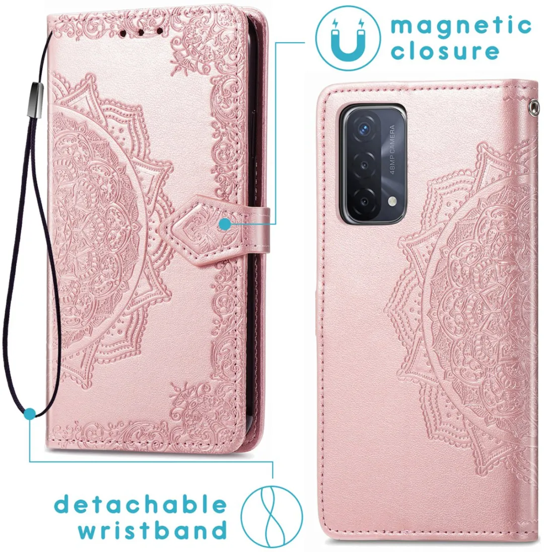 imoshion Hoesje Oppo A54/A74 5G - 3 Pasjes - Rosé Goud