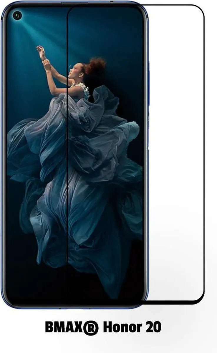 BMAX Honor 20 Full Cover Screenprotector - 2 Stuks - Zwart