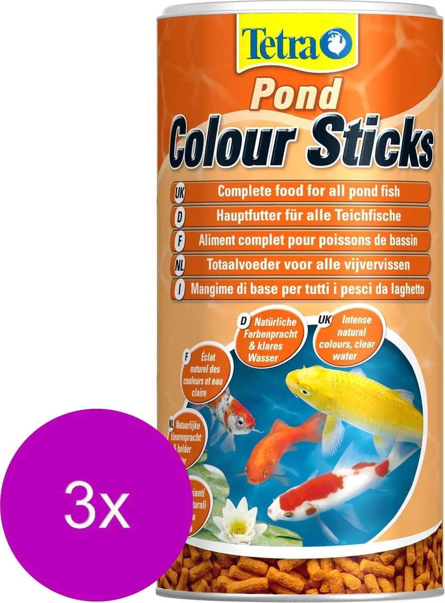 Tetra Pond Colour Sticks Vijvervoer - 3x1L