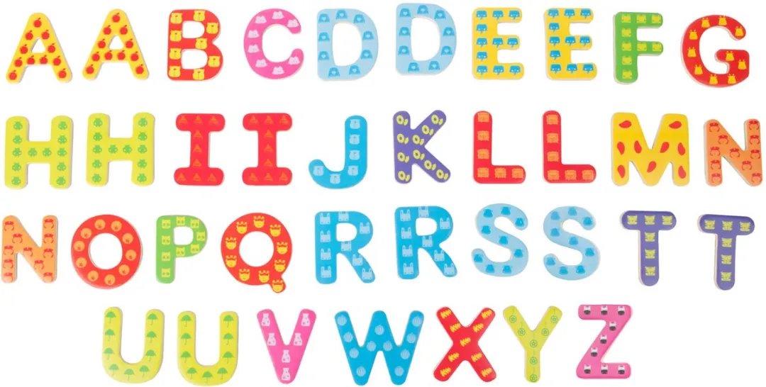 Small Foot Houten Magnetische Letters - Multicolor - afbeelding 6 van 6