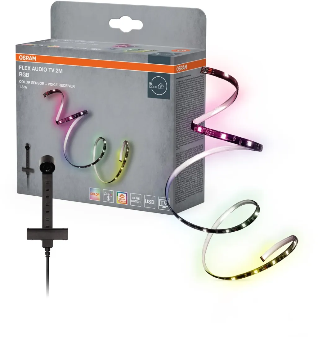 Osram Flex Audio TV LED Strip 2m RGB - Wit - USB - IP20 - afbeelding 3 van 6