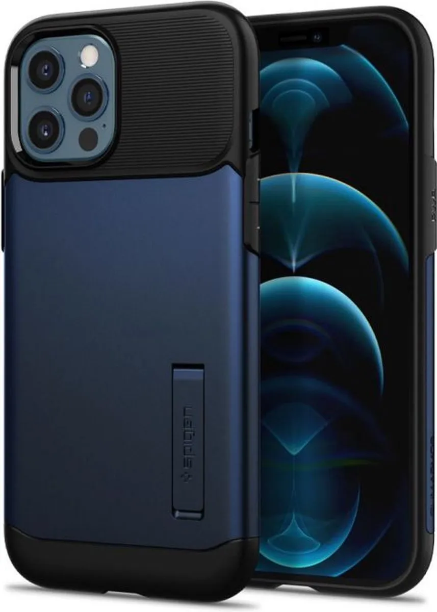 Spigen Slim Armor ACS01481 iPhone 12 Pro Max Hoesje - Blauw