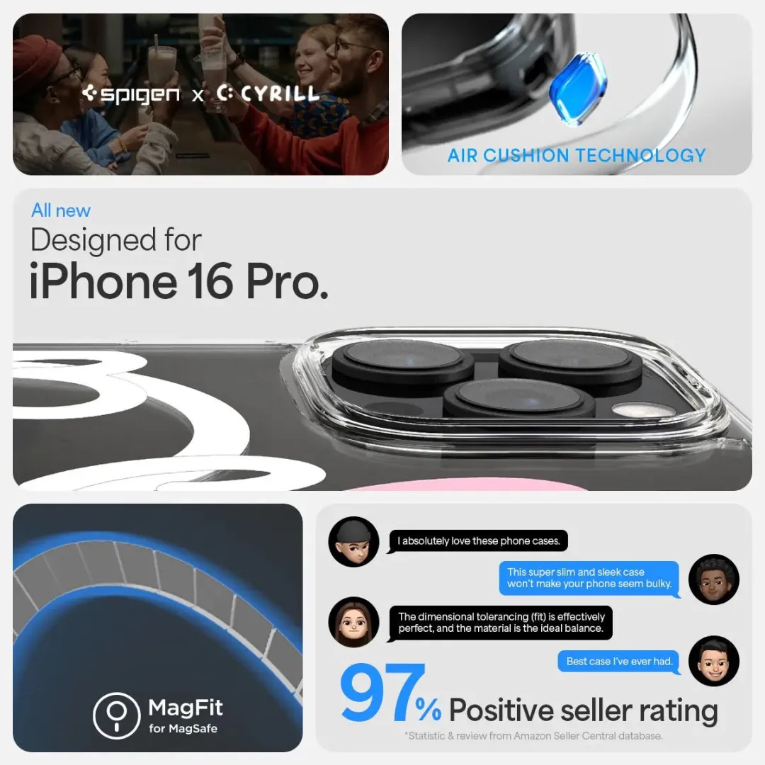 Spigen Ultra Hybrid MagFit ACS08276 Hoesje - iPhone 16 Pro - MagSafe - Blauw