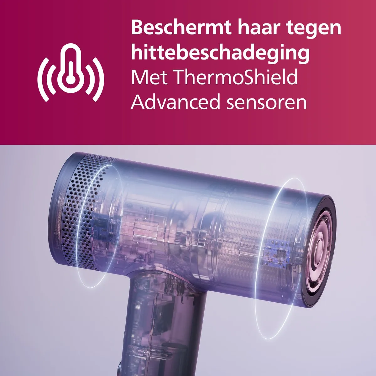 Philips Haardroger 8000 Series BHD839/10 - 1400W - Blauw