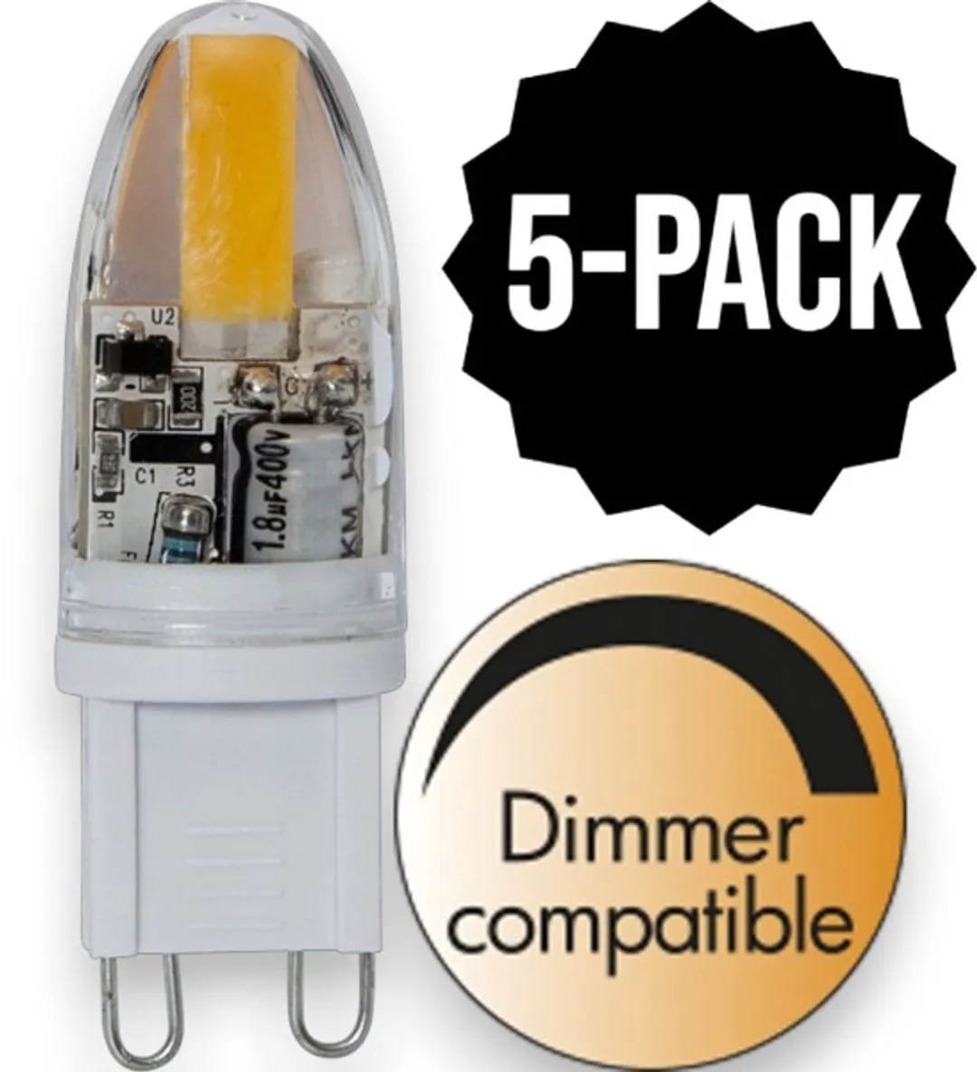 Star Trading Capsule Steeklampje G9 1.8W Extra Warm Wit