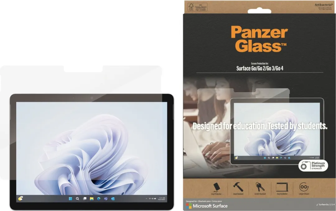 PanzerGlass Gehard Glas Screenprotector Surface Go 2 - Zwart