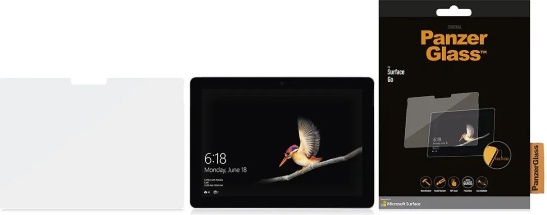 PanzerGlass Gehard Glas Screenprotector Surface Go 2 - Zwart - afbeelding 6 van 6