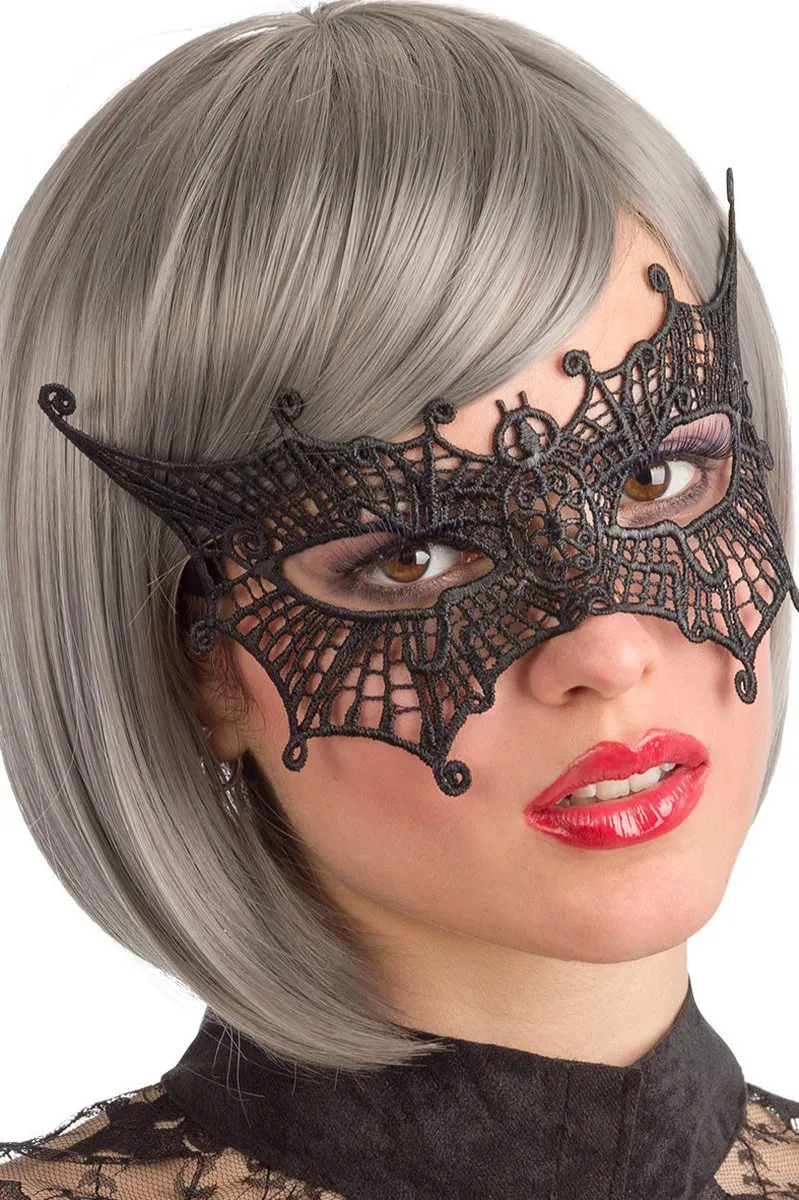 Carnival Toys Vleermuis Verkleedmasker - Dames - One-size - Zwart