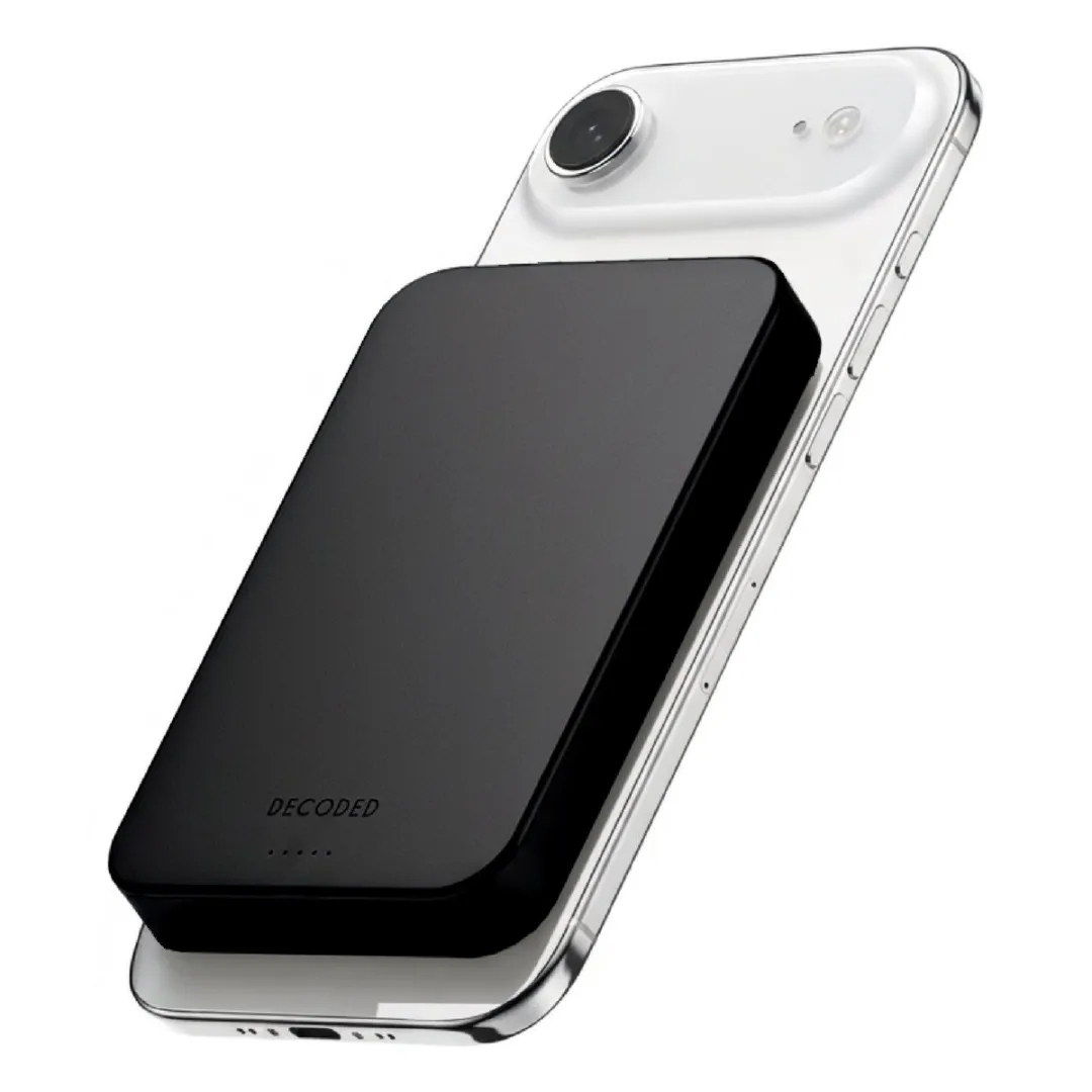 Decoded Slim Mag Powerbank 10.000mAh - MagSafe & Qi2 - Zwart