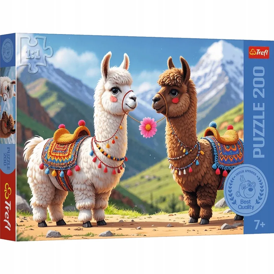 Trefl Kleurrijke Lama's Puzzel 200 Stukjes