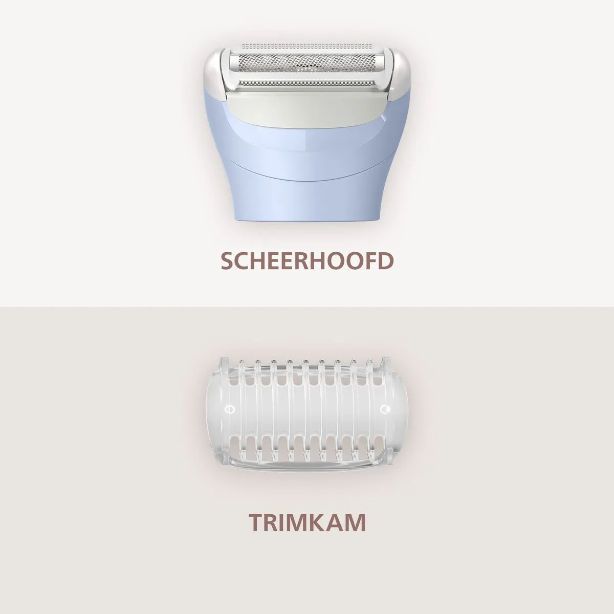 Philips Series 6000 Ladyshave| Eenvoudig scheren, zelfs op gevoelige plekken| Met trimkam | Light Blue | BRL127/00