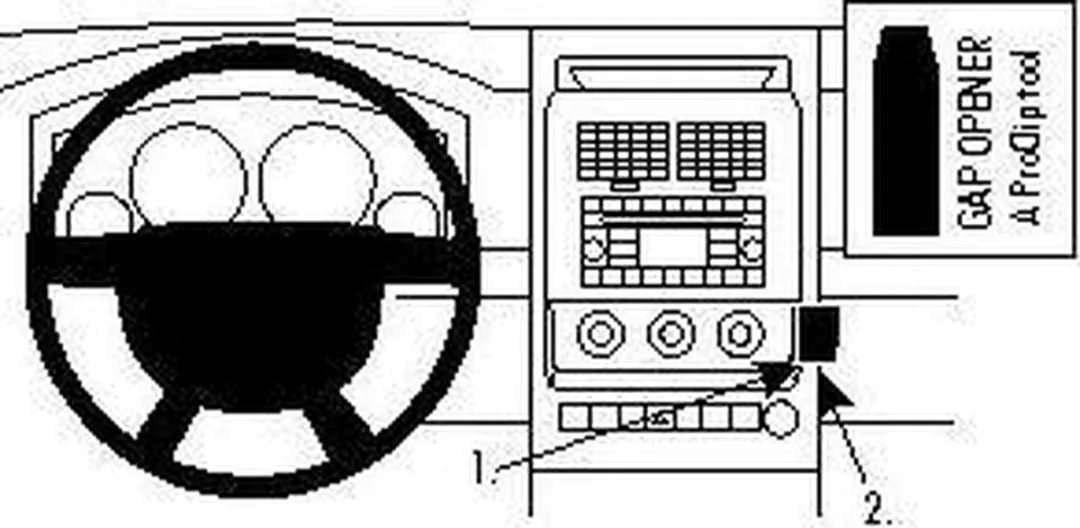 Brodit ProClip 854092 Houder - Jeep Cherokee/Liberty 2008-2012 - Angled Mount