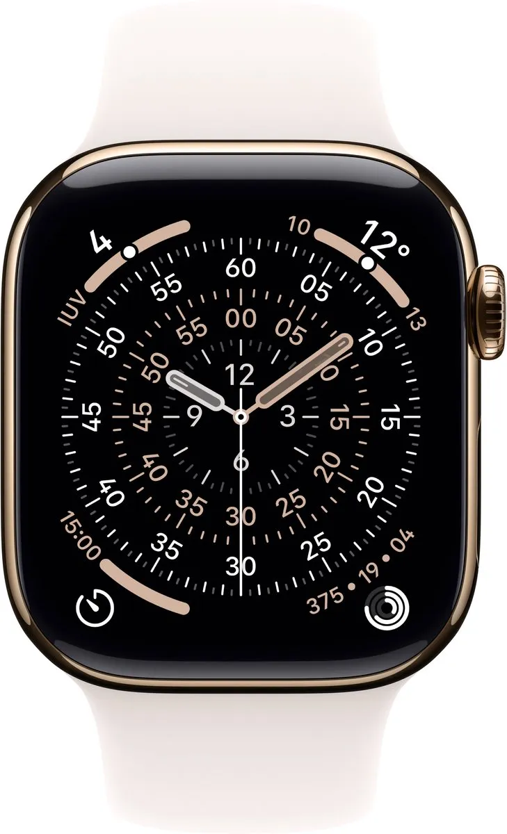 Apple Watch 11 42mm Titanium - Roze Band - 370mAh