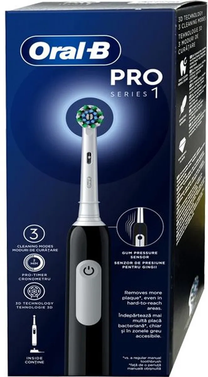 Oral-B Pro Series 1 Elektrische Tandenborstel - Druksensor - Zwart