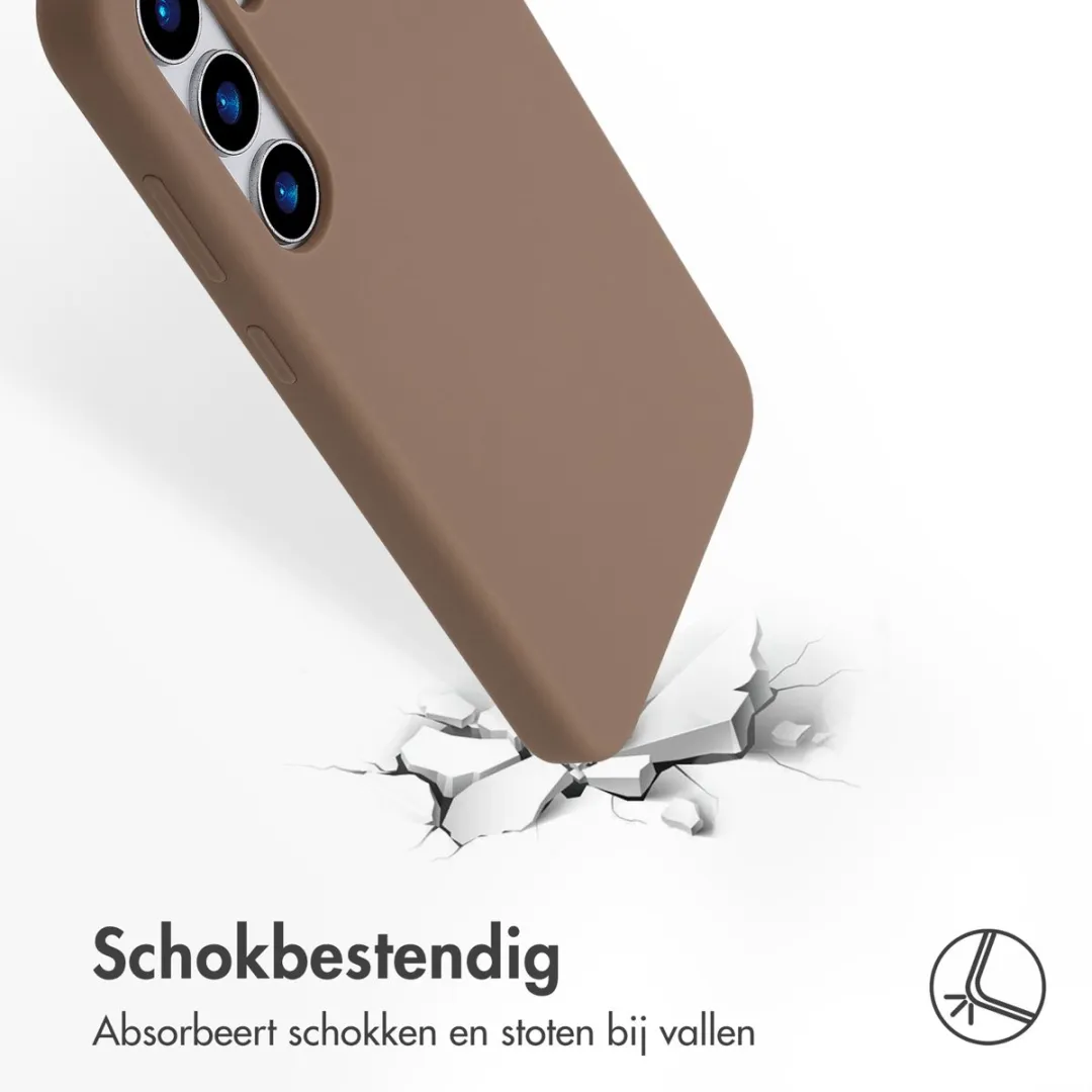 Accezz Hoesje Samsung Galaxy S25 Plus - Lichtbruin MagSafe