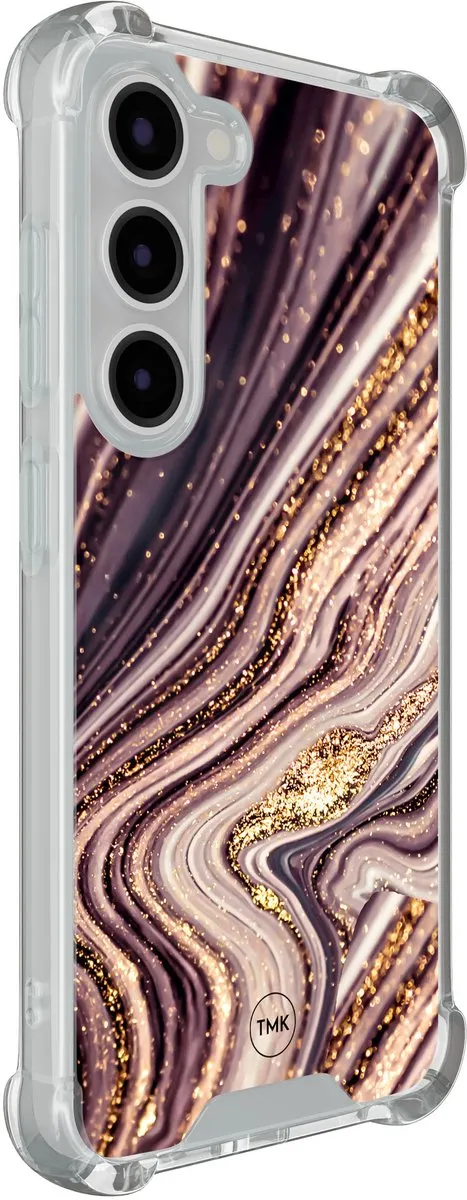 Casevibes S/S23/S/026 Shockproof Hoesje Samsung Galaxy S23 - Roze/Goud