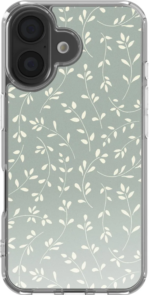 Imoshion iPhone 16 Hoesje Smoke Green Flowers