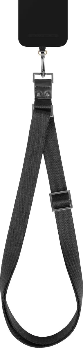 iDeal of Sweden Webbing Lanyard Noir Dark Silver - 1 Stuk