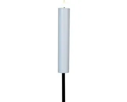 Anna's Collection Solar Kaars Fakkel 8x - Wit - H76cm