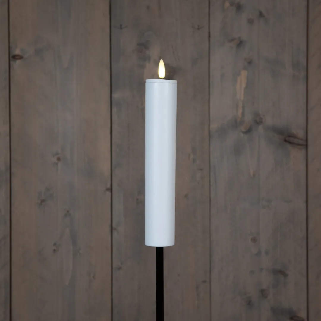 Anna's Collection Solar Kaars Fakkel 8x - Wit - H76cm
