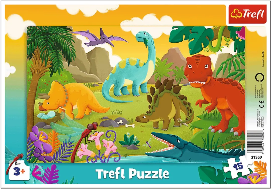 Trefl Dinosauriërs Puzzel 15 Stuks