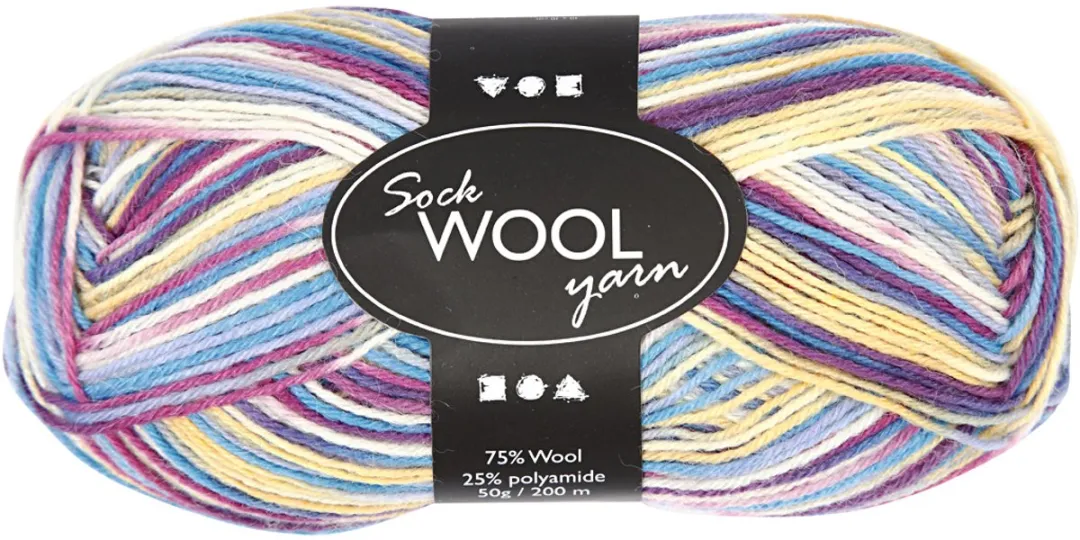 Creativ Company Creotime Sokkenwol 50g Multigekleurd