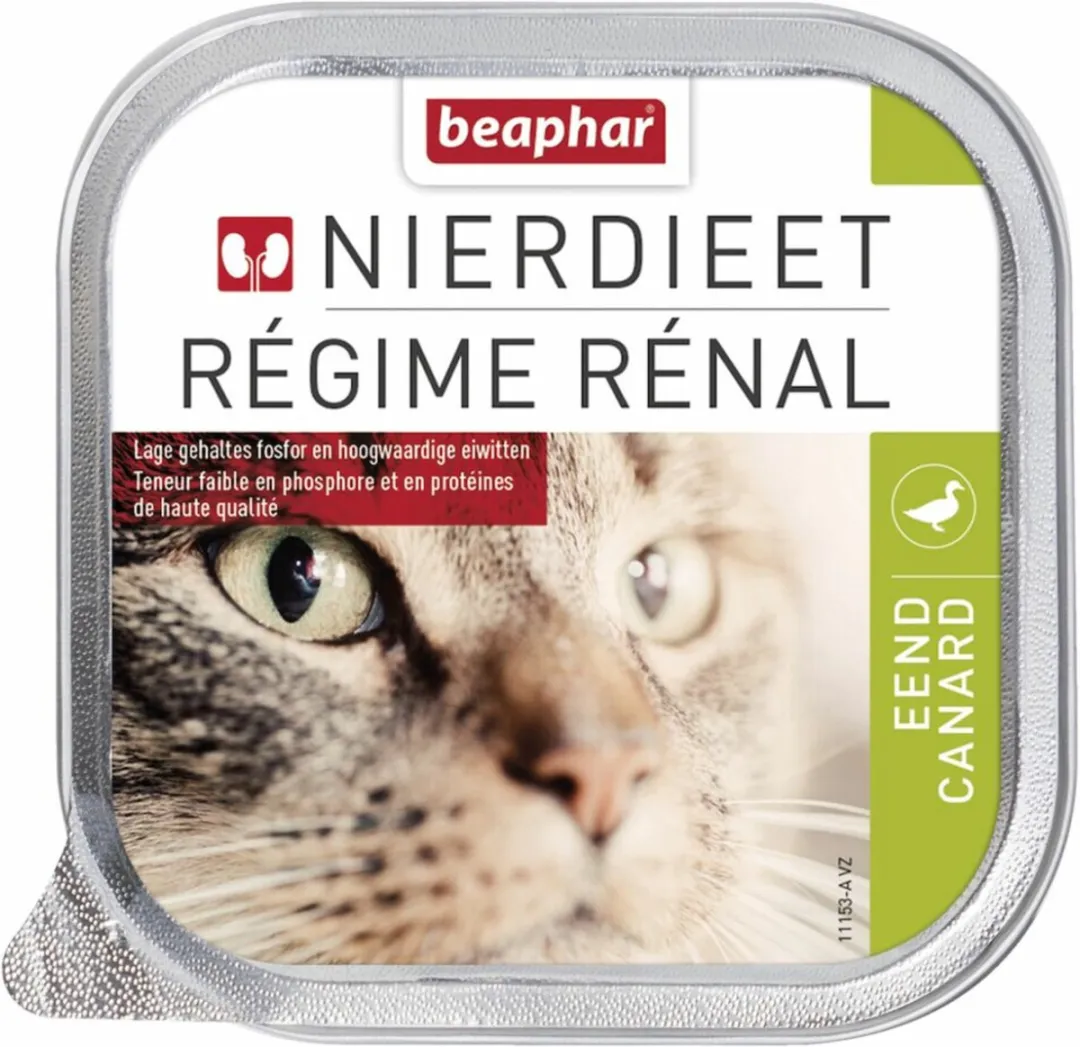 Beaphar Nierdieet Kattenvoer Nat Eend 100g