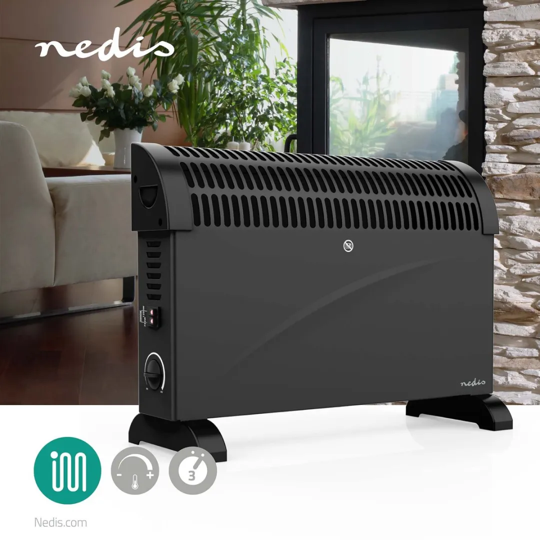 Nedis Convectorkachel HTCO10FBK 2000W - Zwart