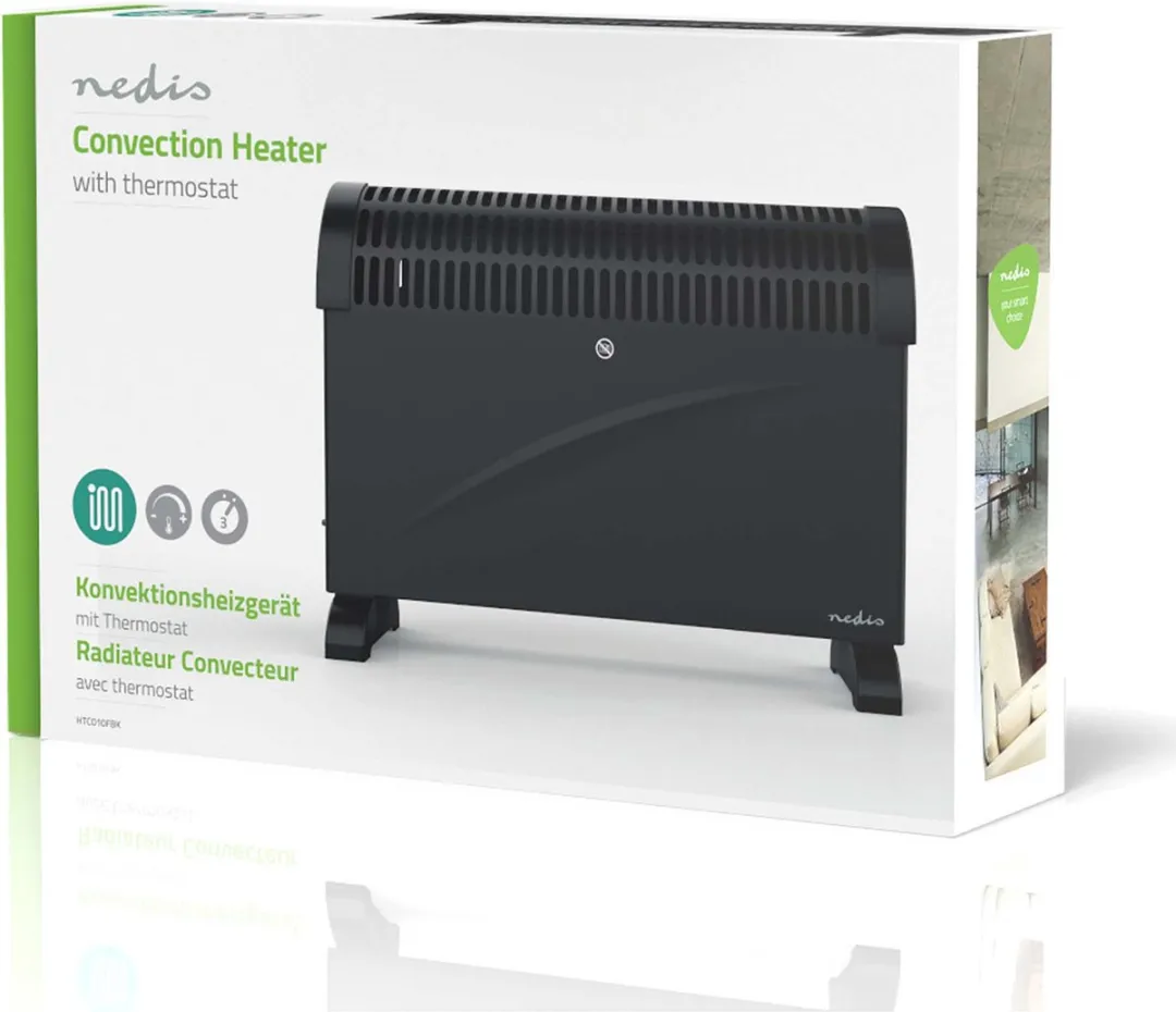 Nedis Convectorkachel HTCO10FBK 2000W - Zwart