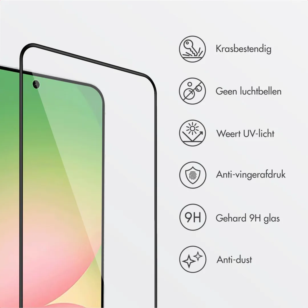 Accezz Screen Protector Samsung Galaxy A56 - Glas met anti-dust applicator