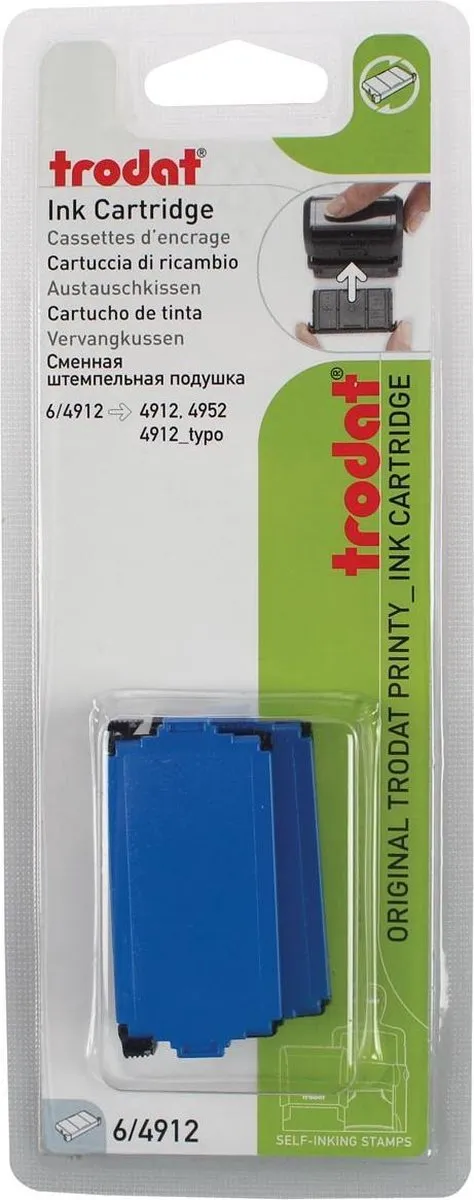 Trodat Printy 6/4912 Stempelkussen - 2 Stuks Blauw