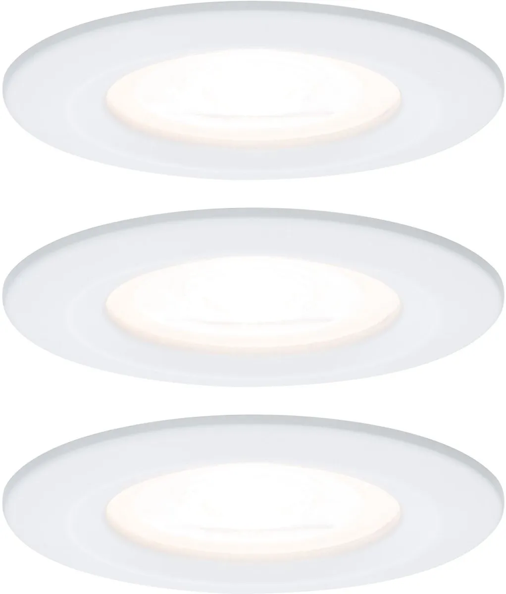 Paulmann Nova Basisset LED-inbouwlamp 3x6,5W 460lm 2700K - 78mm - IP44