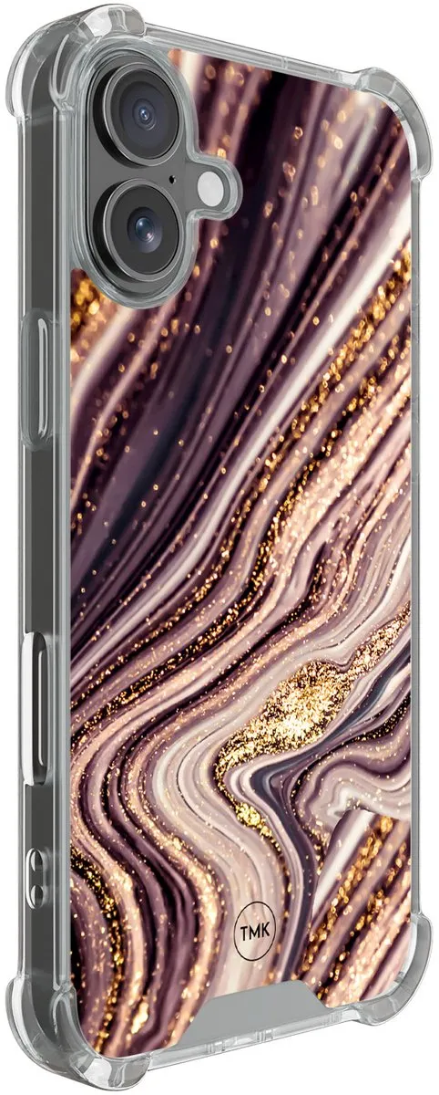 Casevibes iPhone 17 Shockproof Hoesje - A/i17/S/026 - Roze/Goud