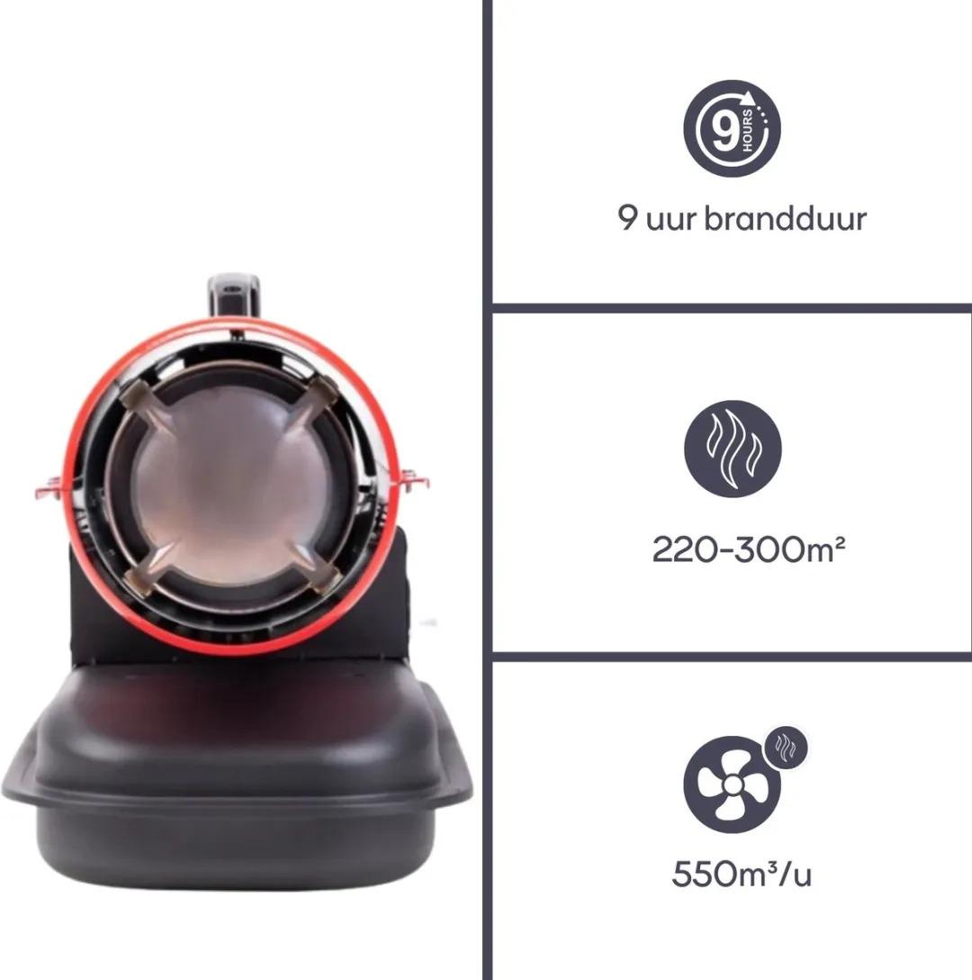 Perel FT120C Heteluchtkanon Diesel/Kerosine 20000W - Rood