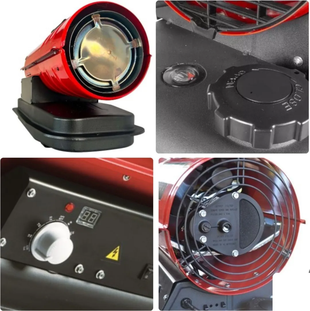 Perel FT120C Heteluchtkanon Diesel/Kerosine 20000W - Rood