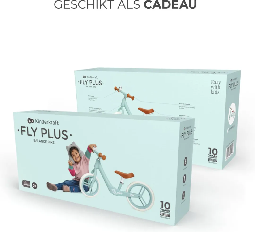 KinderKraft FLY PLUS Loopfiets 12 Inch - Baby Blue