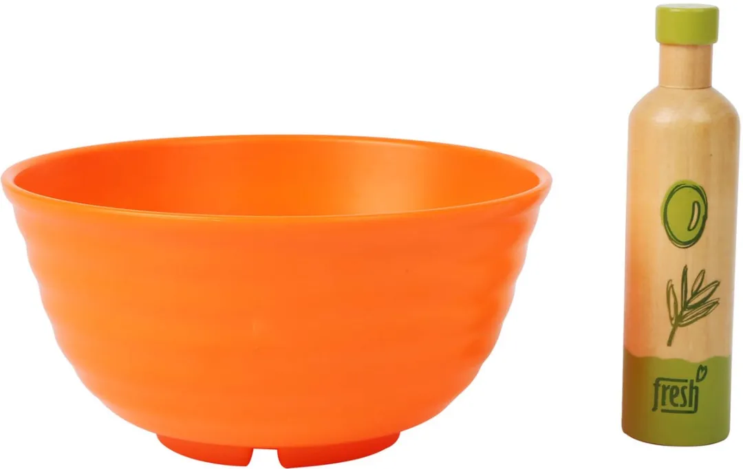 Small Foot Houten Salade Speelset - 15dlg Multicolor