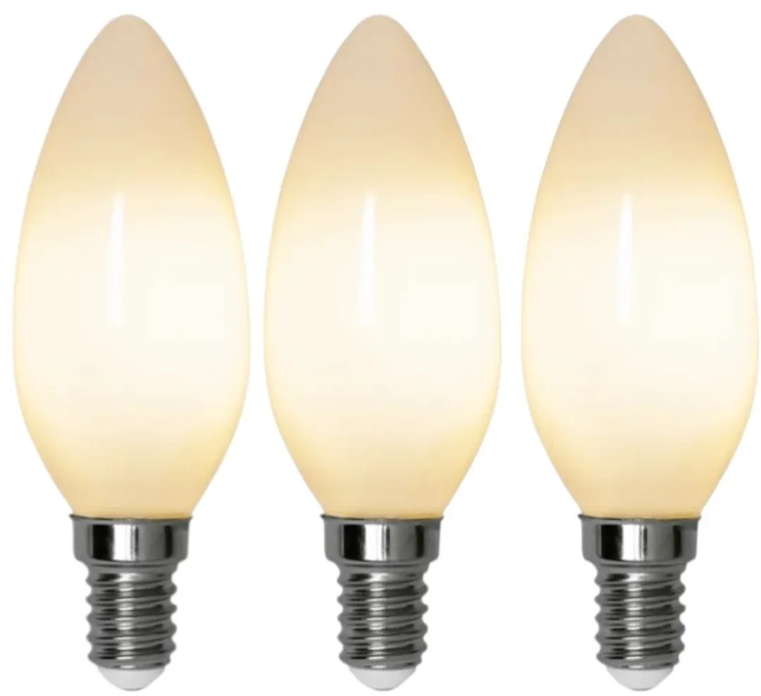Star Trading Kaarslamp 3-Pack - 4W Extra Warm Wit Mat