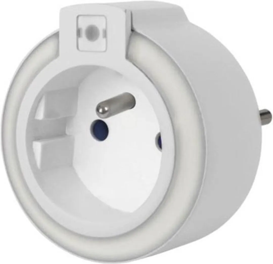 Perel Led-nachtlampje Stopcontact Schemersensor Wit