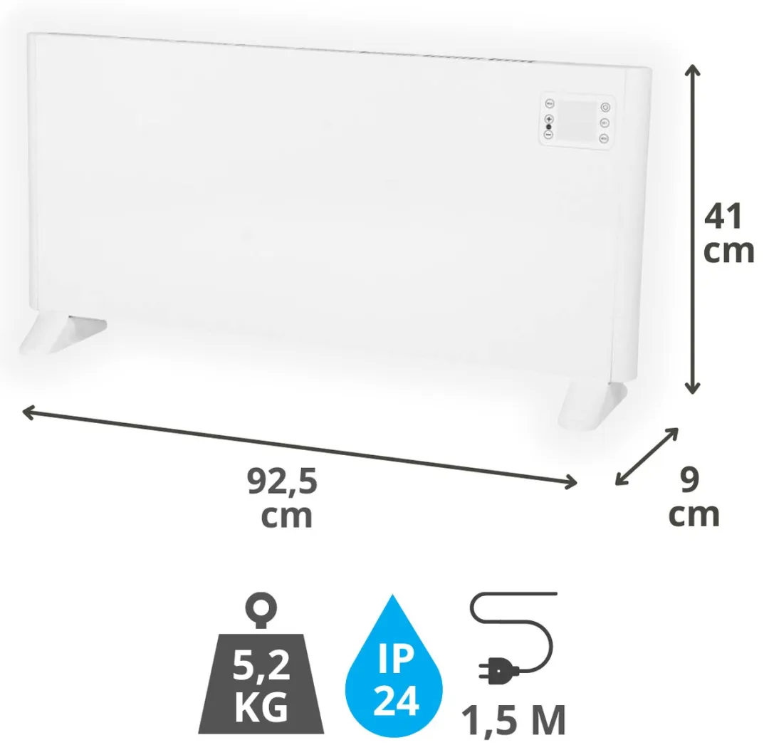 Eurom Alutherm 2000 WiFi Convectorkachel 2000W - Wit