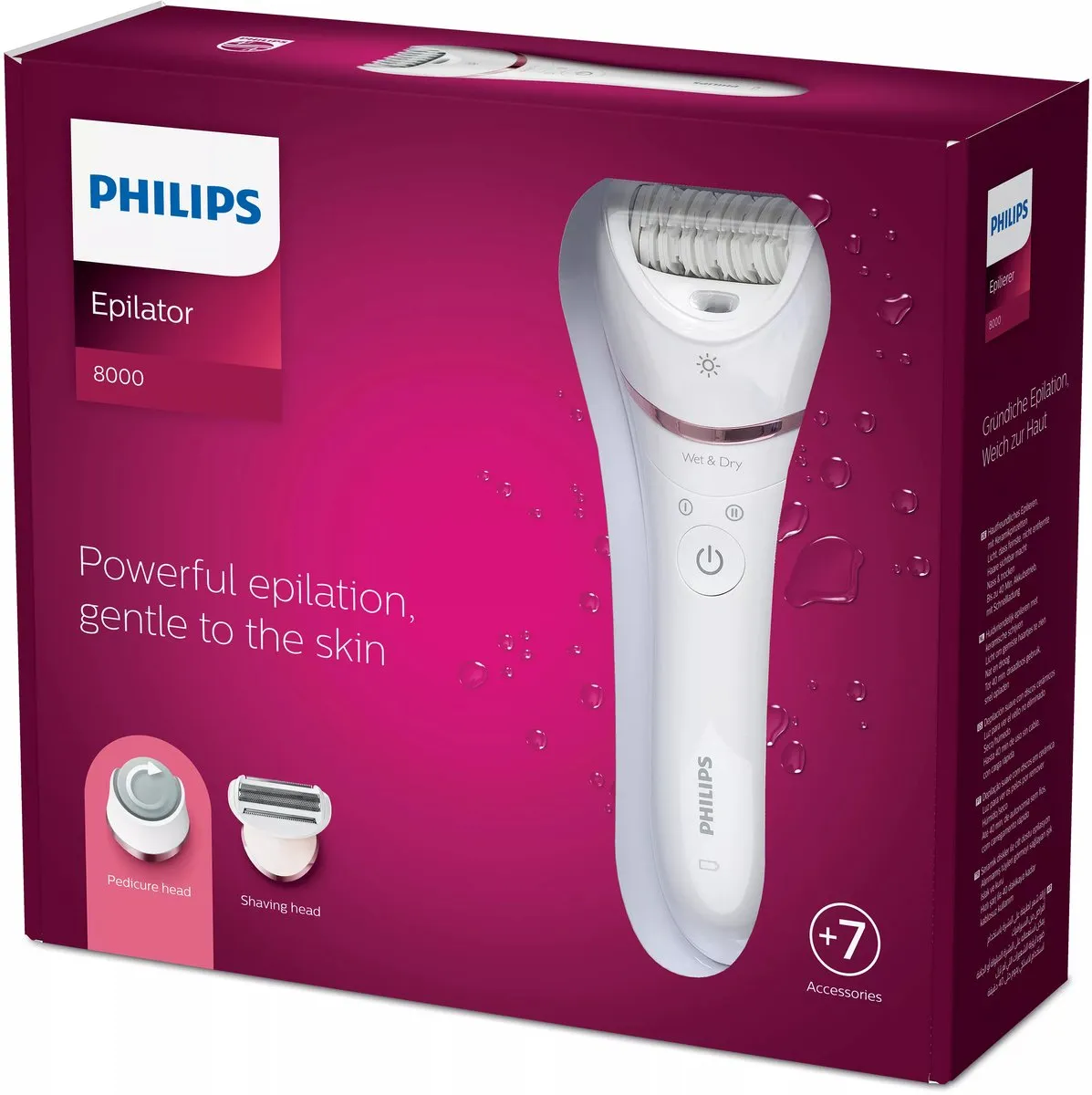 Philips Series 8000 BRE730/10 Epileerapparaat - Wet & Dry